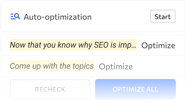 Auto-optimization